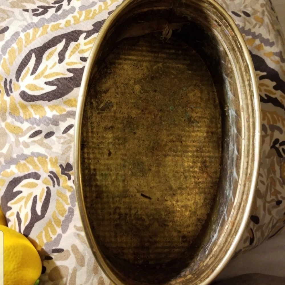 Vtg brass vase holder - Picture 7 of 12